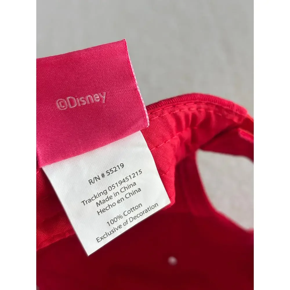 Disney Minnie Mouse Baseball Cap Youth Girls Size 3-5 Red Polka Dots
